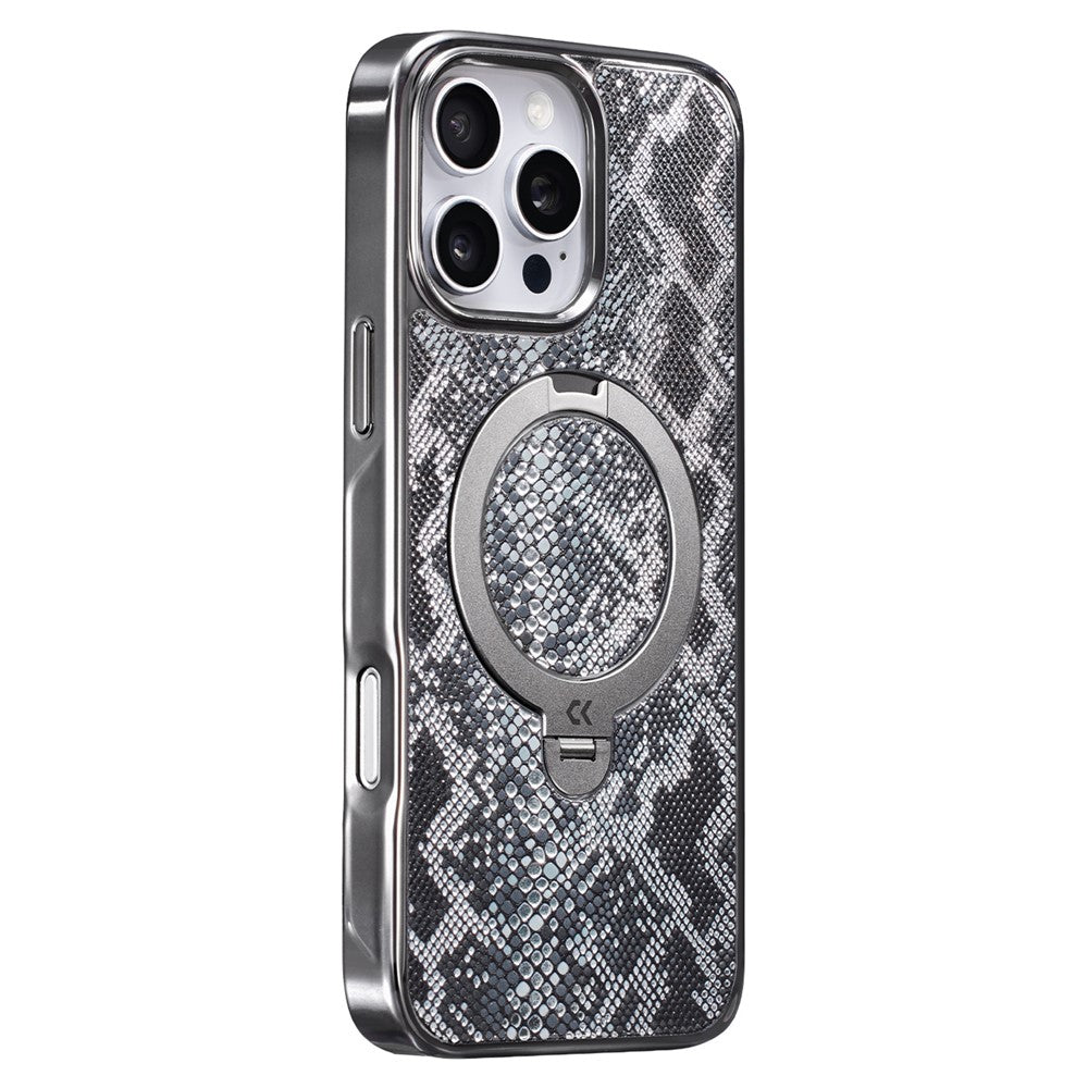 CASEKOO for iPhone 16 Pro Max Magnetic Case Ring Kickstand Shockproof PC + TPU Phone Cover