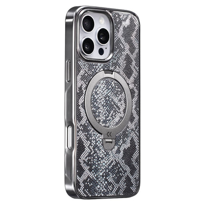 CASEKOO for iPhone 16 Pro Max Magnetic Case Ring Kickstand Shockproof PC + TPU Phone Cover