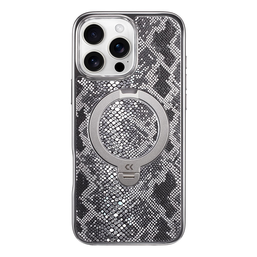 CASEKOO for iPhone 16 Pro Max Magnetic Case Ring Kickstand Shockproof PC + TPU Phone Cover