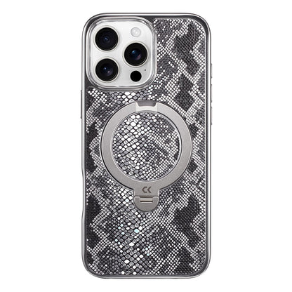 CASEKOO for iPhone 16 Pro Max Magnetic Case Ring Kickstand Shockproof PC + TPU Phone Cover