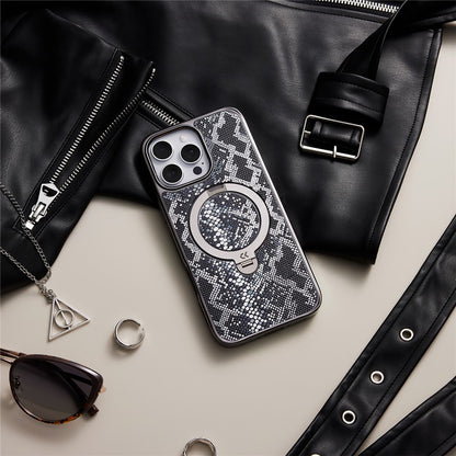 CASEKOO for iPhone 16 Pro Max Magnetic Case Ring Kickstand Shockproof PC + TPU Phone Cover