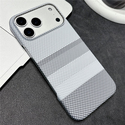 For iPhone 17 Pro Max Magnetic Case Striped Textile Pattern Skin-touch PC Cover