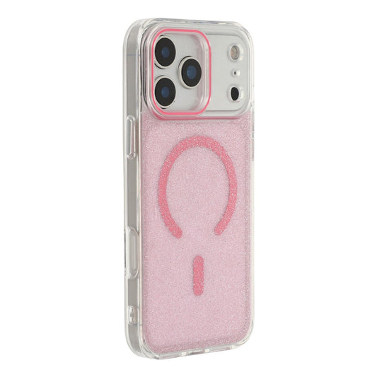 For iPhone 17 Pro Magnetic Case Glitter Clear PC TPU Protective Cover