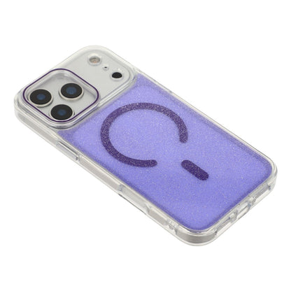 For iPhone 17 Pro Max Magnetic Case Glitter Clear PC TPU Protective Cover