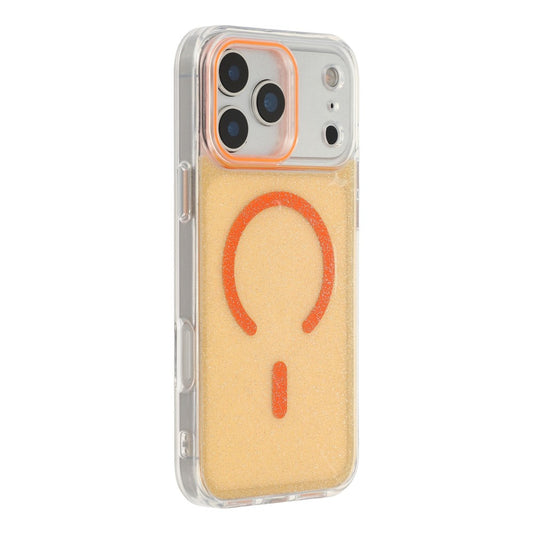 For iPhone 17 Pro Max Magnetic Case Glitter Clear PC TPU Protective Cover