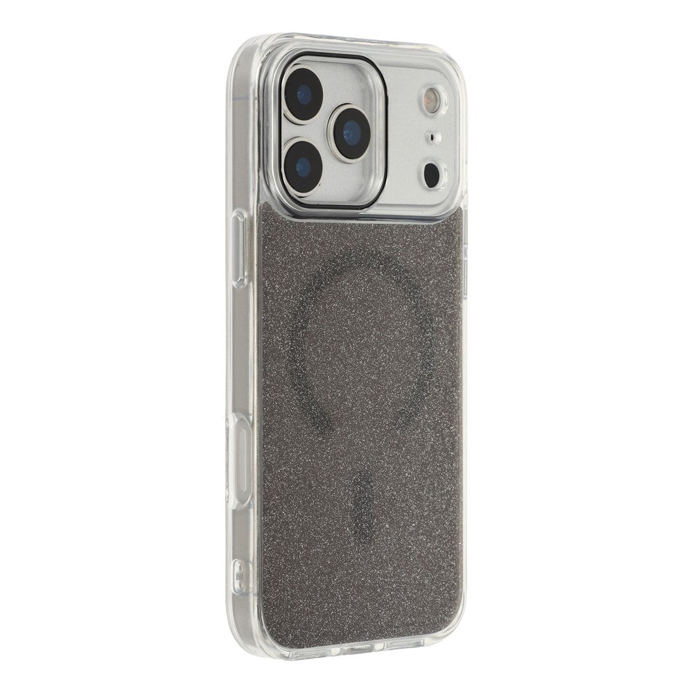 For iPhone 17 Pro Max Magnetic Case Glitter Clear PC TPU Protective Cover
