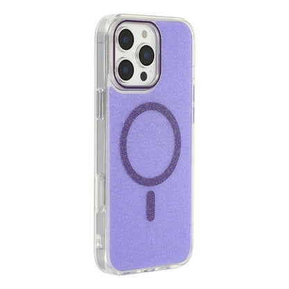 For iPhone 16 Pro Max Magnetic Case Glitter Clear PC TPU Protective Cover