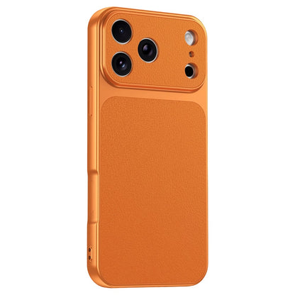 For iPhone 17 Pro Max Phone Case Lambskin Texture PC TPU PU Leather Shockproof Protective Cover