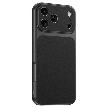 For iPhone 17 Pro Max Phone Case Lambskin Texture PC TPU PU Leather Shockproof Protective Cover