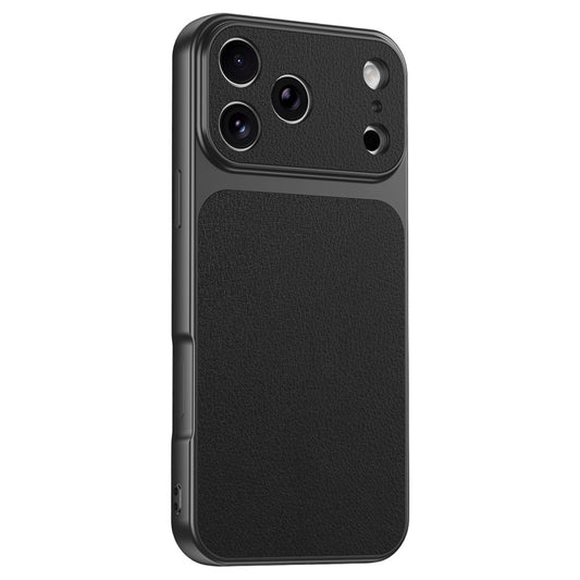 For iPhone 17 Pro Max Phone Case Lambskin Texture PC TPU PU Leather Shockproof Protective Cover