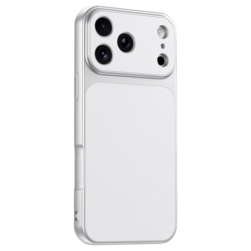 For iPhone 17 Pro Max Phone Case Lambskin Texture PC TPU PU Leather Shockproof Protective Cover