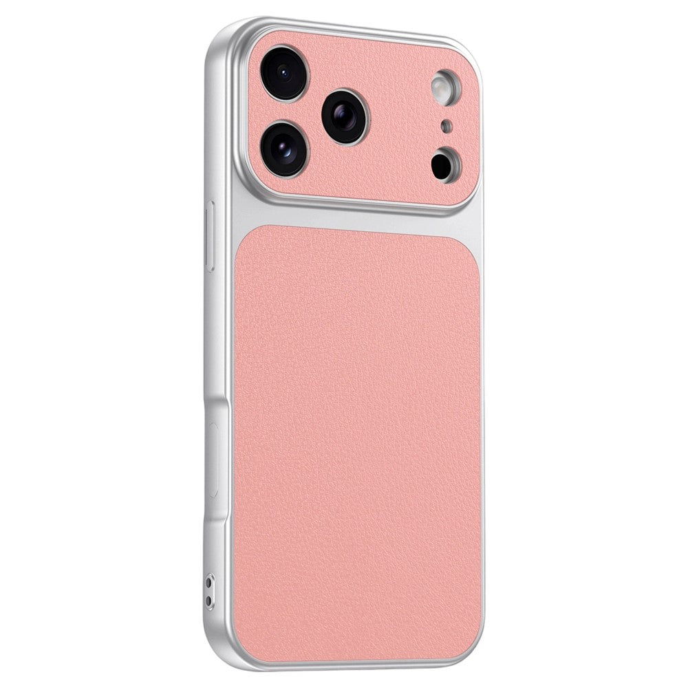 For iPhone 17 Pro Max Phone Case Lambskin Texture PC TPU PU Leather Shockproof Protective Cover