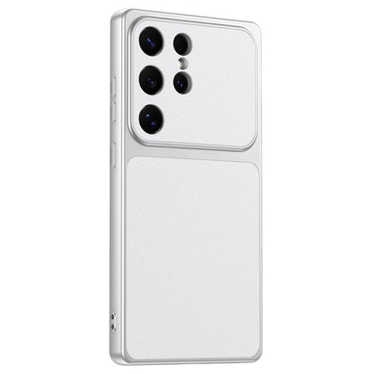 For Samsung Galaxy S25 Ultra Phone Case Lambskin Texture PC TPU PU Leather Shockproof Protective Cover