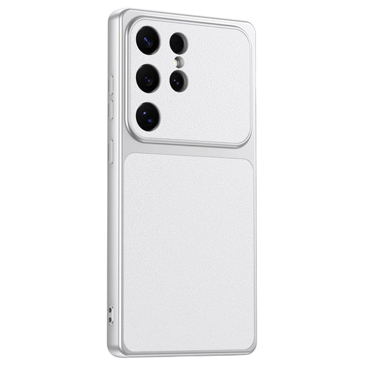 For Samsung Galaxy S25 Ultra Phone Case Lambskin Texture PC TPU PU Leather Shockproof Protective Cover