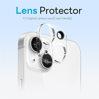NORTHJO For iPhone 14 Plus Magnetic Case Translucent Matte Shockproof Phone Cover Set with Front Screen Protector + Lens Film