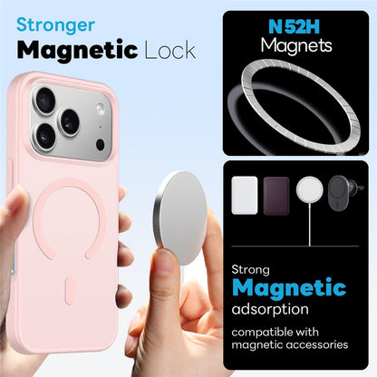 NORTHJO For iPhone 17 Pro Magnetic Case Translucent Matte Shockproof Phone Cover Set with Front Screen Protector + Lens Film