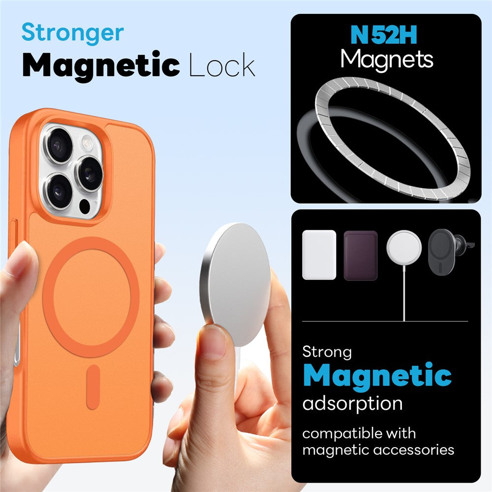 NORTHJO 5 in 1 Set for iPhone 16 Pro Max Magnetic Case Translucent Matte Shockproof Phone Cover with 2Pcs Front Screen Protector + 2Pcs Lens Film