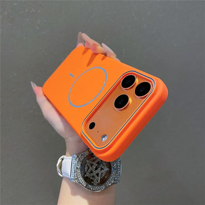 For iPhone 17 Pro Magnetic Case Matte Liquid Silicone Cover Compatible with Magsafe