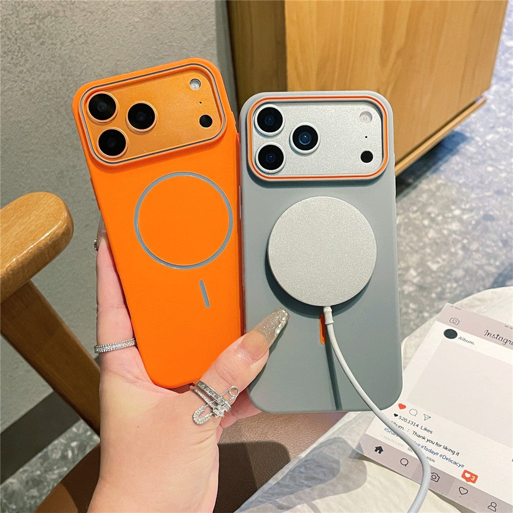 For iPhone 17 Pro Magnetic Case Matte Liquid Silicone Cover Compatible with Magsafe