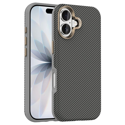 For iPhone 17 Case Compatible with MagSafe Carbon Fiber Texture Shockproof Leather TPU PC Protective Cover