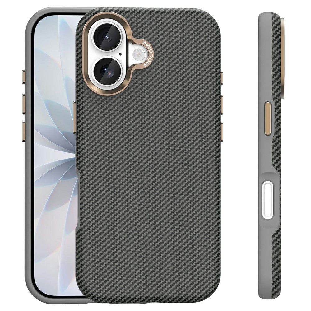 For iPhone 17 Case Compatible with MagSafe Carbon Fiber Texture Shockproof Leather TPU PC Protective Cover