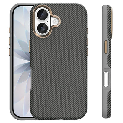 For iPhone 17 Case Compatible with MagSafe Carbon Fiber Texture Shockproof Leather TPU PC Protective Cover