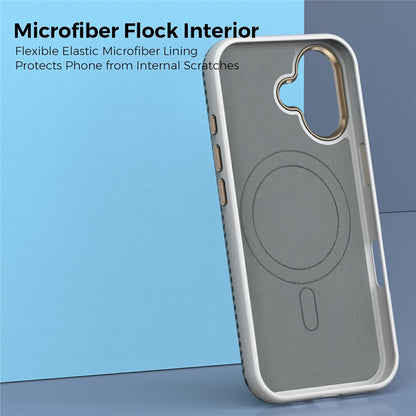 For iPhone 17 Case Compatible with MagSafe Carbon Fiber Texture Shockproof Leather TPU PC Protective Cover