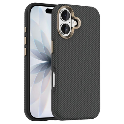 For iPhone 17 Case Compatible with MagSafe Carbon Fiber Texture Shockproof Leather TPU PC Protective Cover