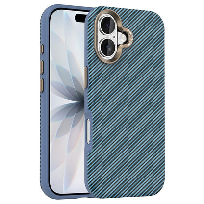 For iPhone 17 Case Compatible with MagSafe Carbon Fiber Texture Shockproof Leather TPU PC Protective Cover