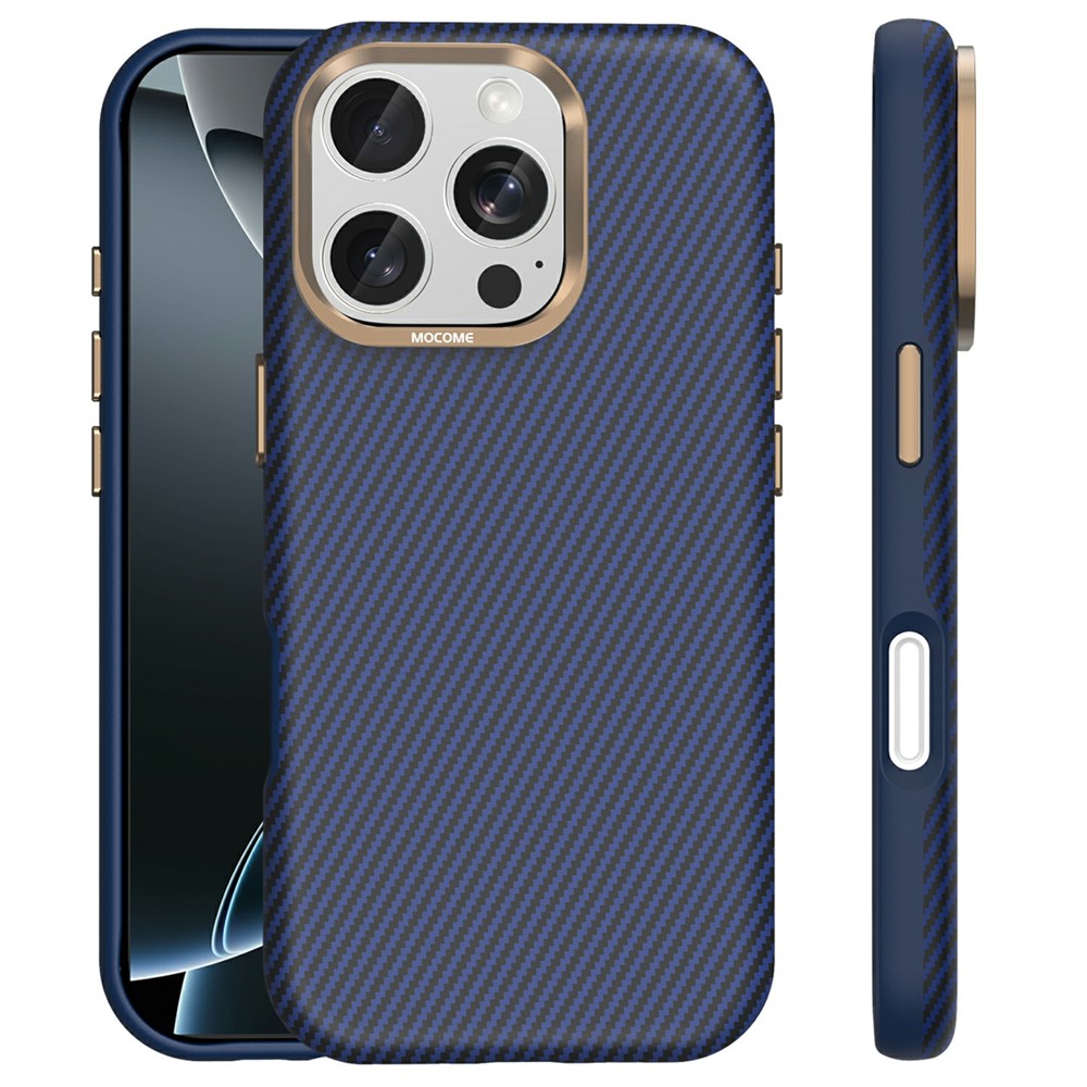 For iPhone 16 Pro Max Case Compatible with MagSafe Carbon Fiber Texture Shockproof Leather TPU PC Protective Cover
