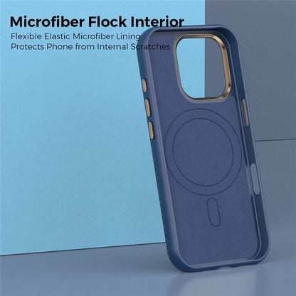 For iPhone 16 Pro Max Case Compatible with MagSafe Carbon Fiber Texture Shockproof Leather TPU PC Protective Cover