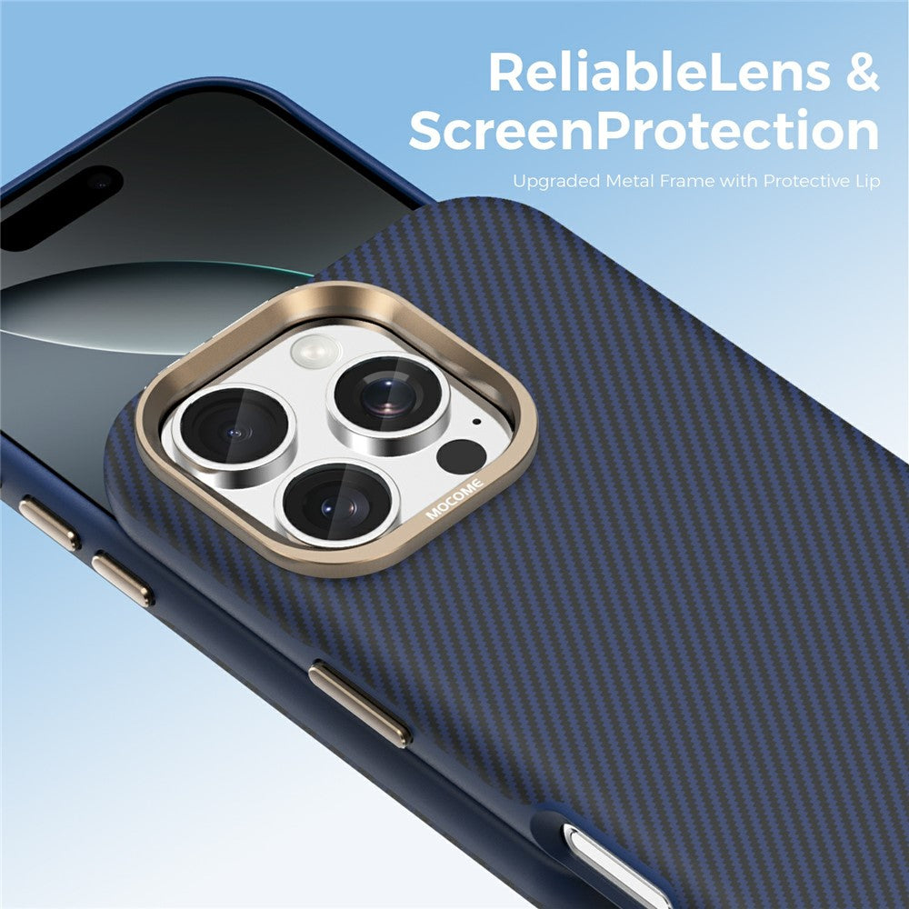 For iPhone 16 Pro Max Case Compatible with MagSafe Carbon Fiber Texture Shockproof Leather TPU PC Protective Cover
