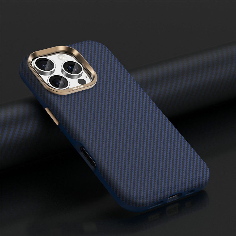 For iPhone 16 Pro Max Case Compatible with MagSafe Carbon Fiber Texture Shockproof Leather TPU PC Protective Cover