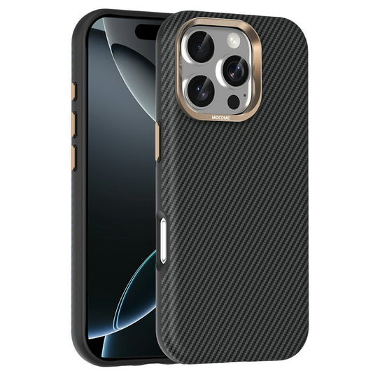 For iPhone 16 Pro Max Case Compatible with MagSafe Carbon Fiber Texture Shockproof Leather TPU PC Protective Cover