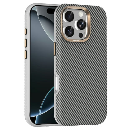 For iPhone 16 Pro Max Case Compatible with MagSafe Carbon Fiber Texture Shockproof Leather TPU PC Protective Cover