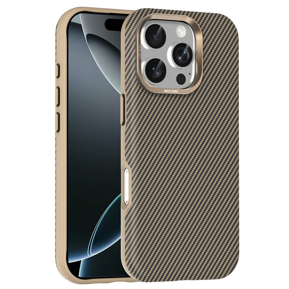 For iPhone 16 Pro Max Case Compatible with MagSafe Carbon Fiber Texture Shockproof Leather TPU PC Protective Cover