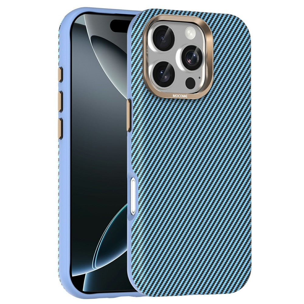 For iPhone 16 Pro Max Case Compatible with MagSafe Carbon Fiber Texture Shockproof Leather TPU PC Protective Cover