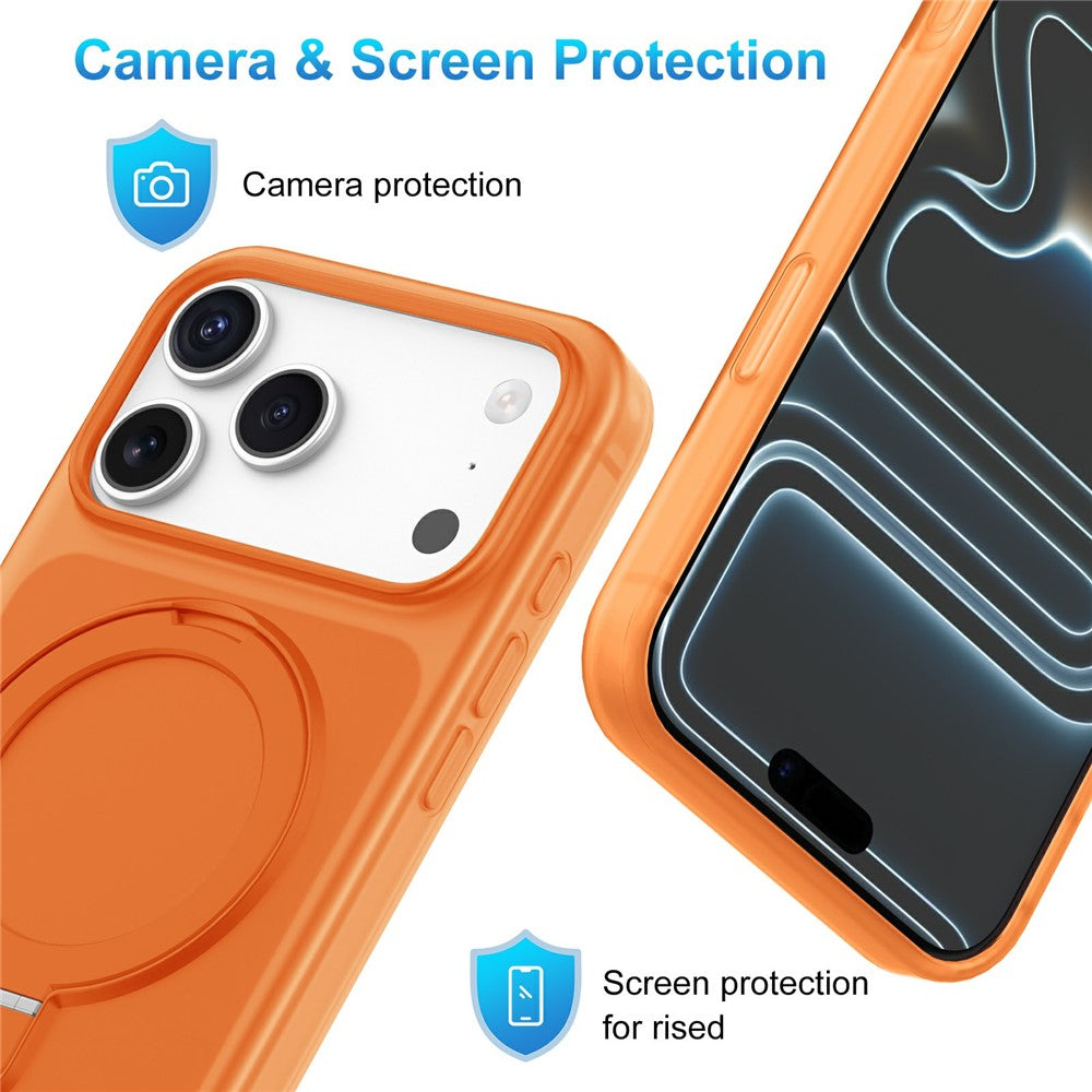 For iPhone 17 Pro Max Magnetic Case with Ring Holder Shockproof TPU PC Cover Compatible with Magsafe