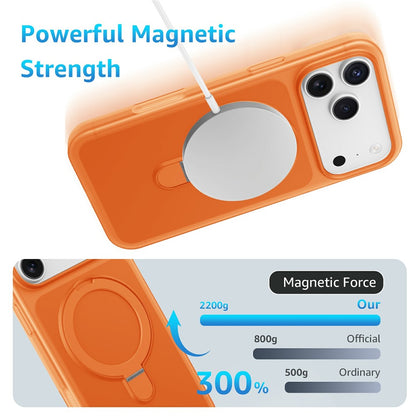 For iPhone 17 Pro Max Magnetic Case with Ring Holder Shockproof TPU PC Cover Compatible with Magsafe