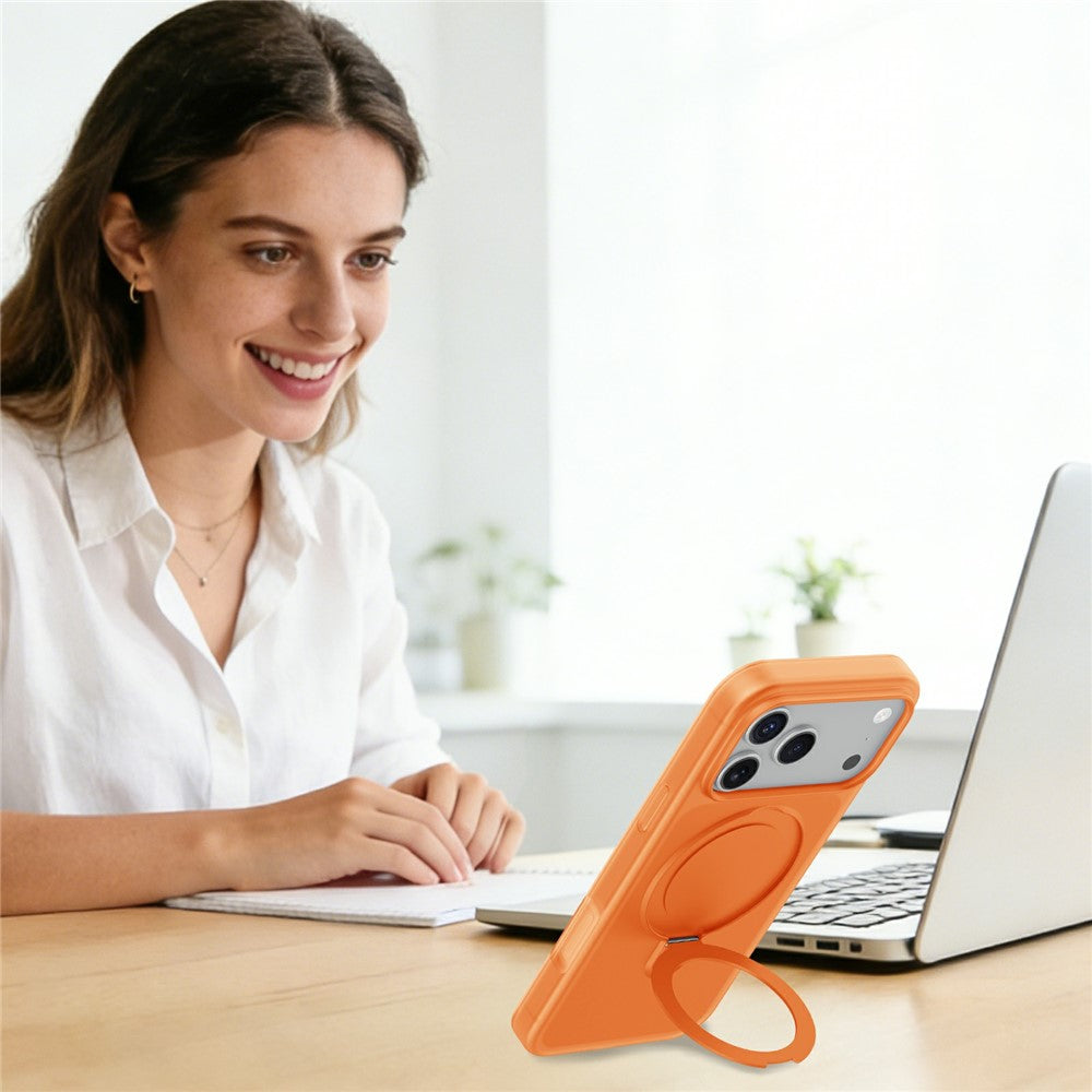 For iPhone 17 Pro Max Magnetic Case with Ring Holder Shockproof TPU PC Cover Compatible with Magsafe