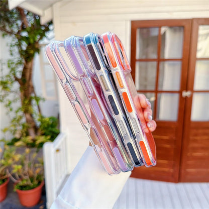 For iPhone 17 Pro Max Gradient Magnetic Case with Tempered Glass Screen Protector Shockproof TPU PC Clear Cover
