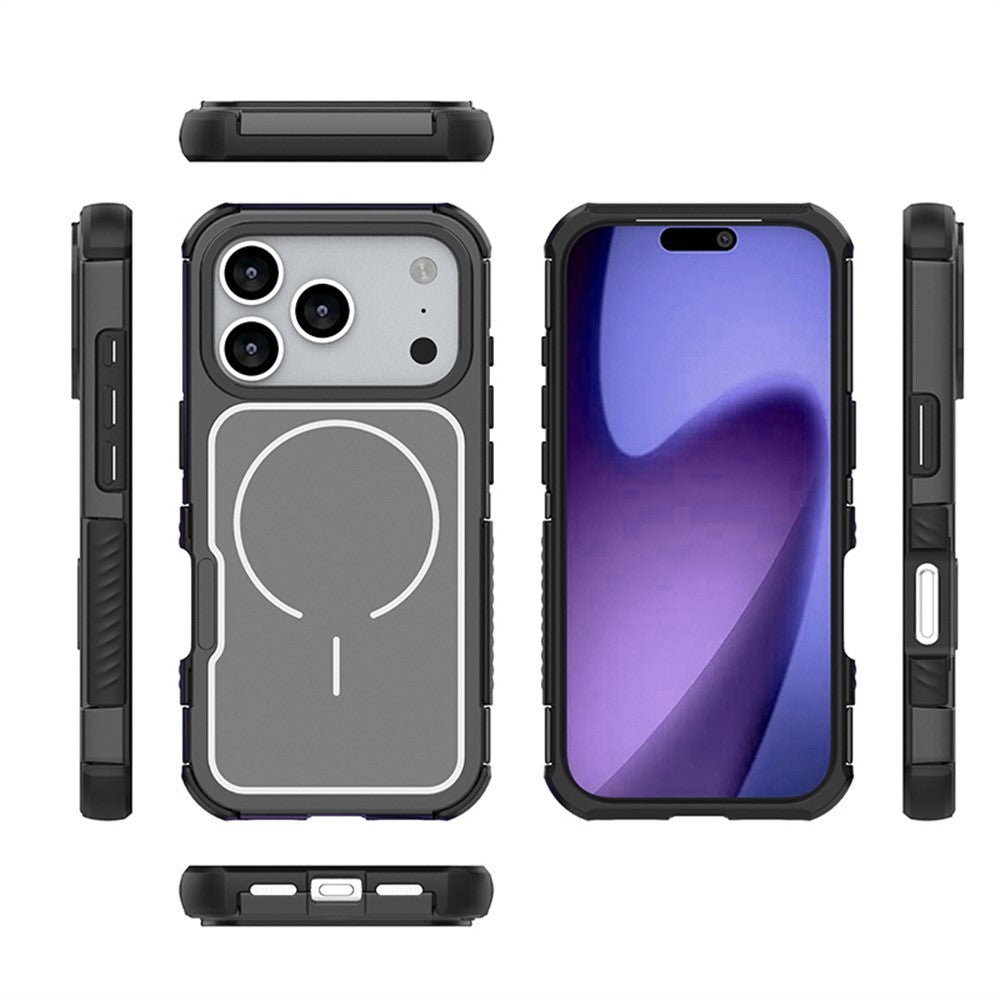 For iPhone 17 Pro Max Magnetic Case Removable Backplate Shockproof PC TPU Cover