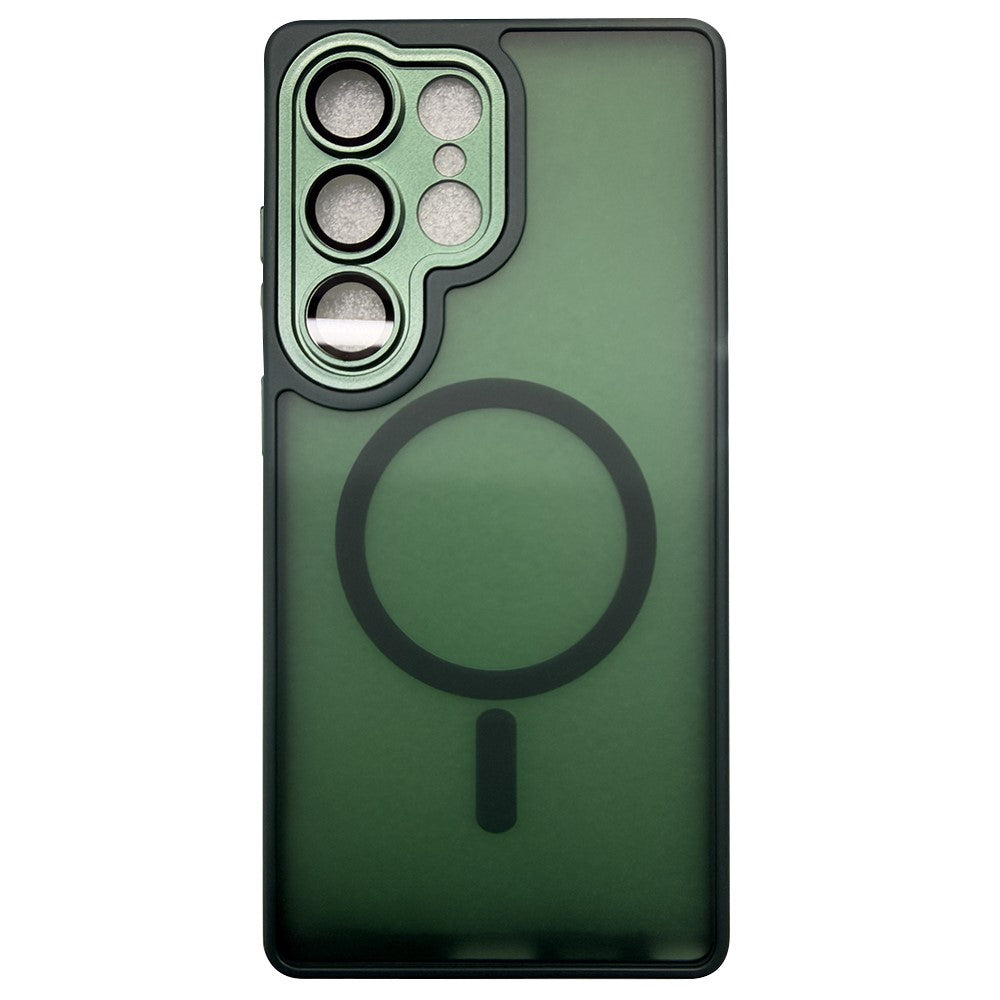 For Samsung Galaxy S25 Ultra Magnetic Case Skin-Touch PC + TPU Phone Cover