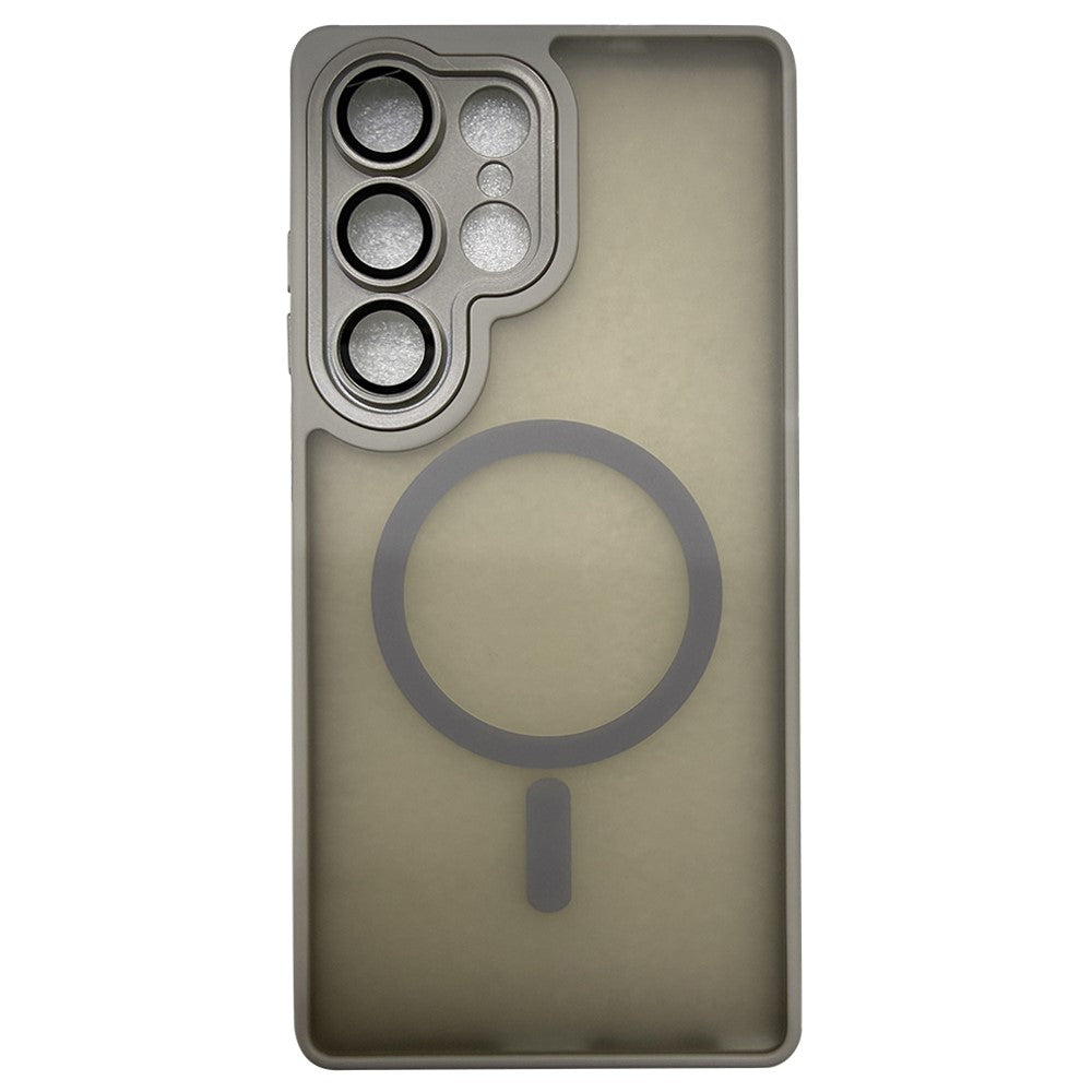 For Samsung Galaxy S25 Ultra Magnetic Case Skin-Touch PC + TPU Phone Cover