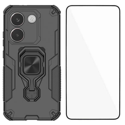WANLONFENG For Xiaomi Redmi Turbo 5 5G / Xiaomi Poco X8 Pro 5G Phone Case PC TPU Back Cover Kickstand with Tempered Glass
