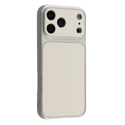 For iPhone 17 Pro Max Case Sheepskin Texture Leather Coated TPU Phone Cover with Precise Camera Cutouts