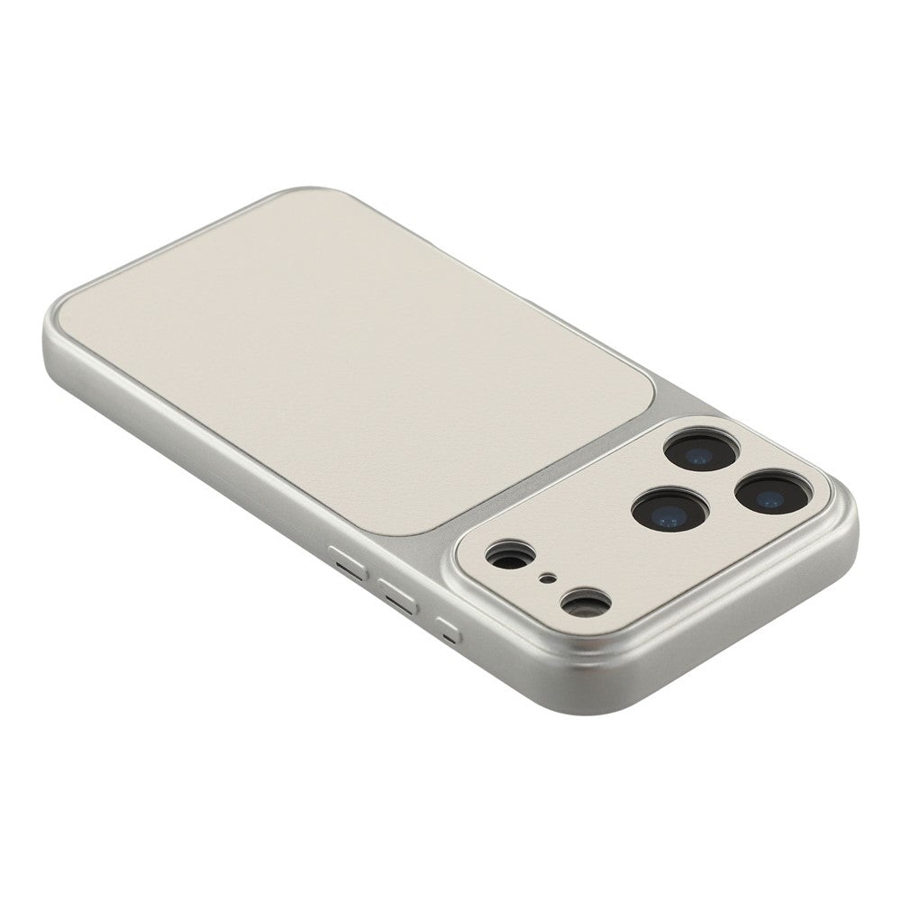 For iPhone 17 Pro Max Case Sheepskin Texture Leather Coated TPU Phone Cover with Precise Camera Cutouts