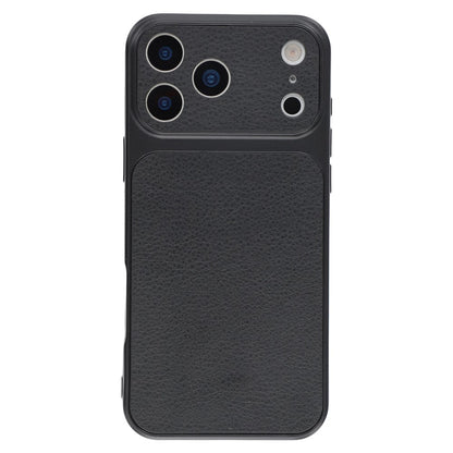 For iPhone 17 Pro Case Sheepskin Texture Leather Coated TPU Phone Cover with Precise Camera Cutouts