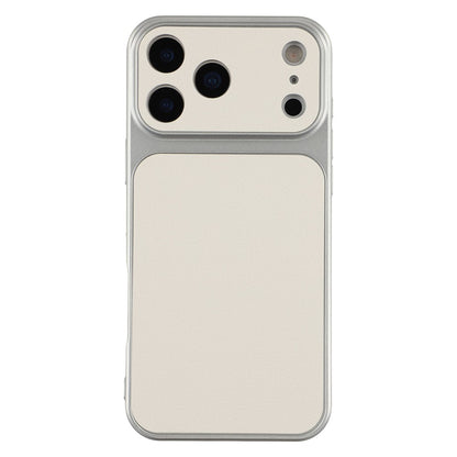 For iPhone 17 Pro Case Sheepskin Texture Leather Coated TPU Phone Cover with Precise Camera Cutouts