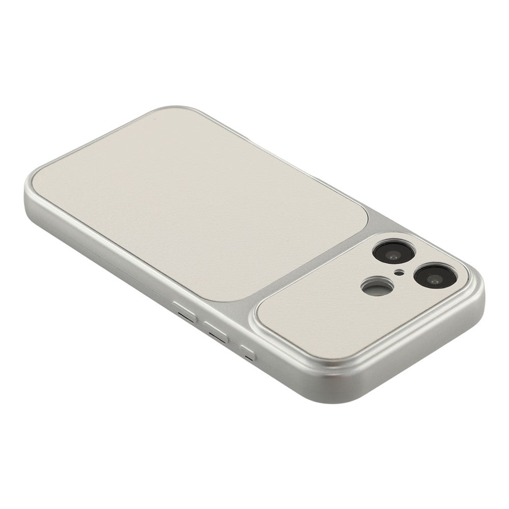 For iPhone 16 Case Sheepskin Texture Leather Coated TPU Phone Cover with Precise Camera Cutouts